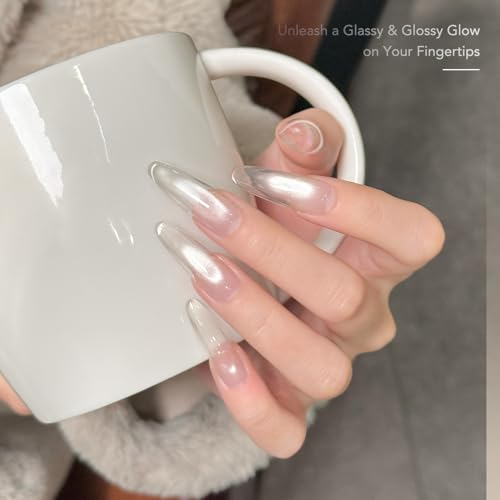 GAOY 3-in-1 Cat Eye Nail Magnet Set - Silver, Cylindrical & Ball Tips