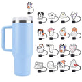 Ghost Silicone Straw Toppers for Stanley Cups 30/40 oz - Pack of 16