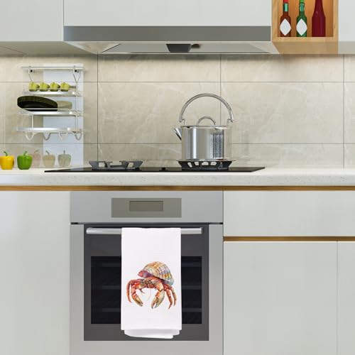 Hermit Crab Coastal Beach Kitchen Towel - Nautical Nautical Decor Gift