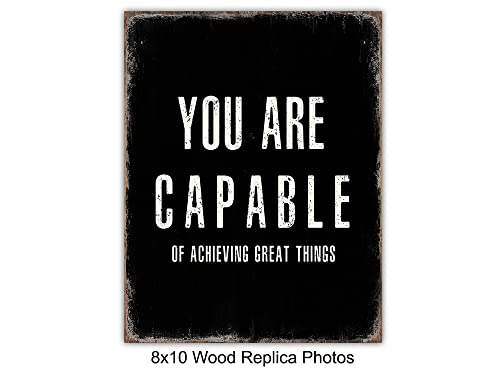 Positive Affirmations Wall Art - Motivational Quotes for Home Office & Classroom Decor