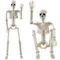 Outdoor Life-Size Skeleton Decorations - 36 Inch Posable Halloween Props, 2-Pack