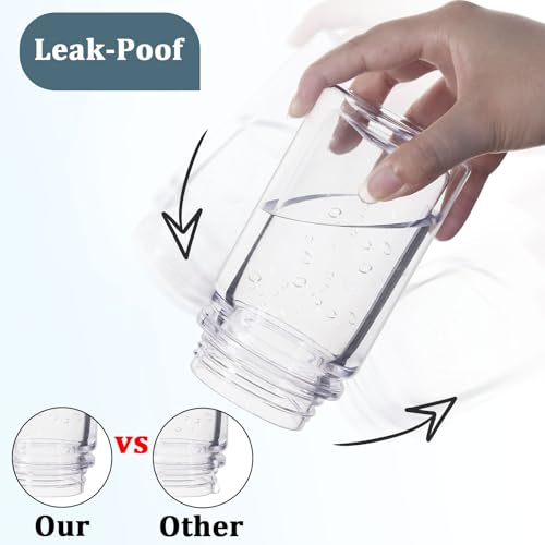 8 Pack 10oz Plastic Snow Globe Tumblers for Kids with Lids - Variation of 8