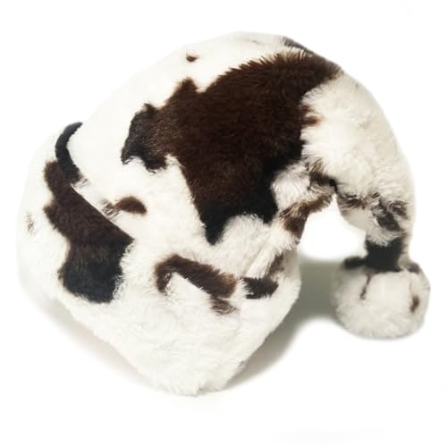 Cow Print Santa Hat 2 Pack - Unisex Christmas Costume Holiday Decor