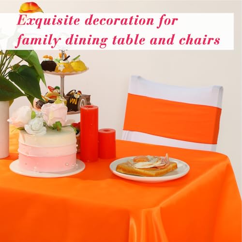 Colorful Stretch Chair Sashes and Neon Tablecloths for Fiesta Party - Variation of THIS listing