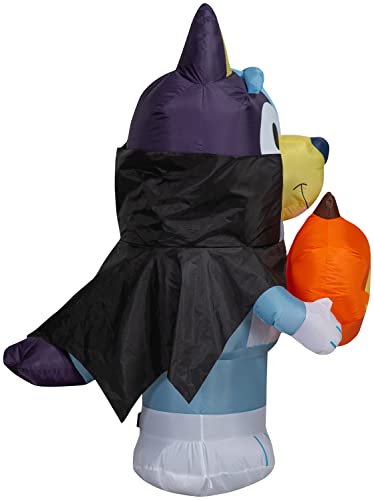 Bluey Halloween Inflatable - 3.5 Ft Lighted Vampire Yard Decoration with Jack O'Lantern - Bluey Halloween