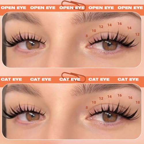Kiromiro Fairy Lash Clusters B-Spiky Eyelash Extensions 8-18mm Wispy DIY Lashes