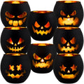 Aobray Halloween Votive Candle Holders - Jack O Lantern Tealight Set - Spooky Pumpkin Design