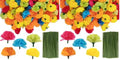 Artificial Marigold Flower Heads Set - 50 Pieces, 5 Colors, 5.9" Length, 2.36" Width - DIY Garland & Festival Decor