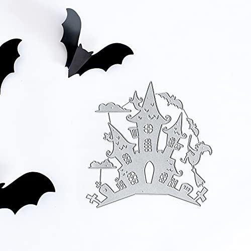 Halloween House Die Cuts for Card Making & Scrapbooking - Bats & Background