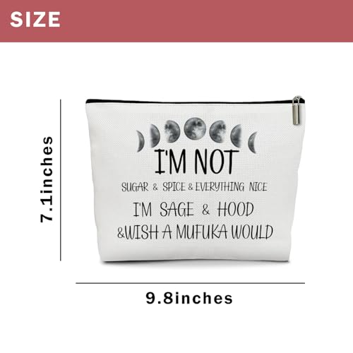 Gothic Wiccan Astrology Makeup Bag - Sun Moon Travel Cosmetic Pouch