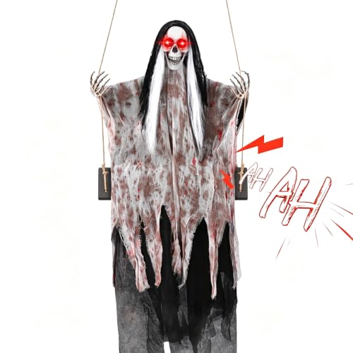 75 Inch Hanging Grim Reaper Skeleton Ghost Halloween Decor - Variation M