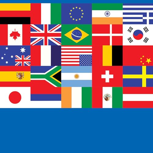International Flag Table Cover Set - 2 Pack 54 x 108 Inches Multicultural Party Decorations