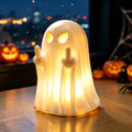 Halloween Ghost Figurine Decorations - Small Resin Holiday Ornament, Indoor Table Centerpiece