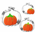 Pumpkin Cookie Cutters Set - 3 Sizes for Halloween & Thanksgiving Baking