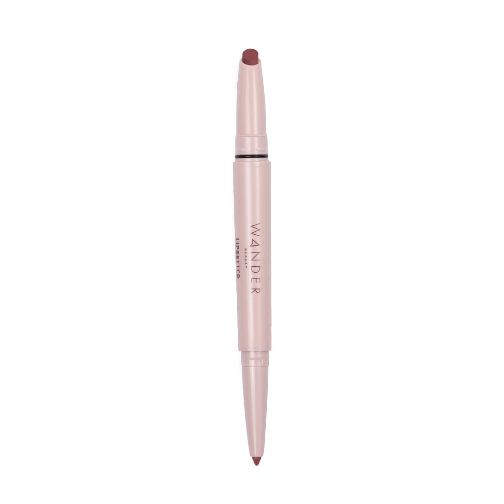 Wander Beauty Lipsetter Dual Cream Lipstick + Lip Liner - Midtown Mauve - Ultra-Smooth, Hydrating Lipstick and Lip Liner with a Soft Matte Finish - Made with Squalane & Peptides (1 Count)