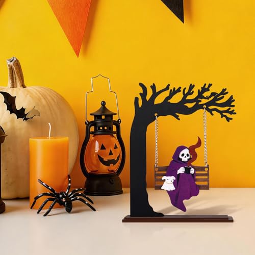 Halloween Desktop Swing Decor Grim Reaper - Spooky Gothic Fall Ornament