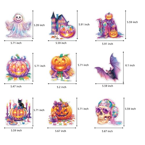 Halloween Hanging Swirls Party Decorations 10 Pack Ceiling Streamers Ghost Pumpkin Bat