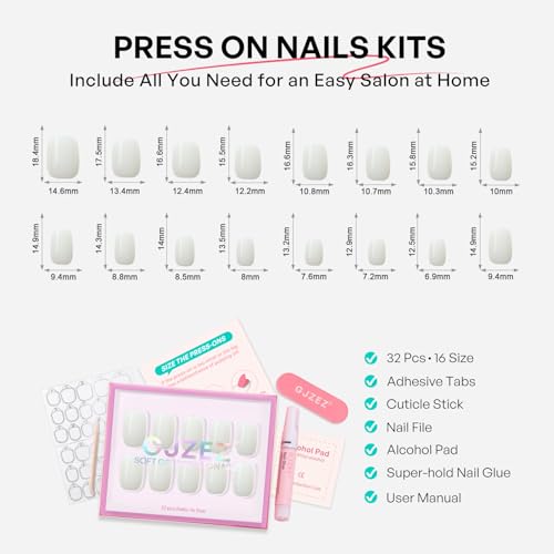 3D Night Sprite Short Square Glow in the Dark Fake Nails - Press On Nails, Reusable, Multiple Sizes