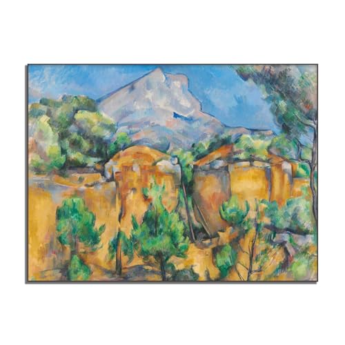 Impressionist Sainte-Victoire Mountain Art Poster - Bibémus Canvas Wall Decor - 12x16in / 30x40cm - Unframed