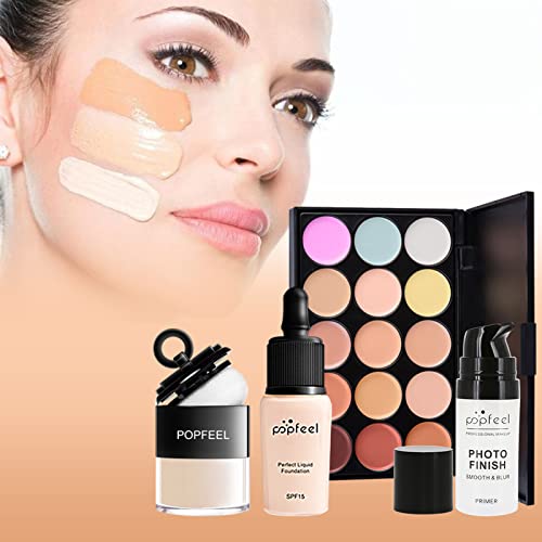 All-in-One Makeup Set with Eyeshadow Lipstick Face Powder Eyeliner for Women & Girls