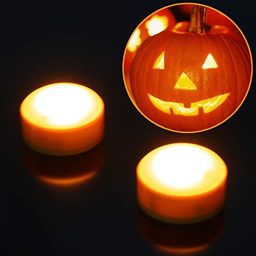 4-Pack LED Pumpkin Lights with Remote & Timer for Halloween Decor