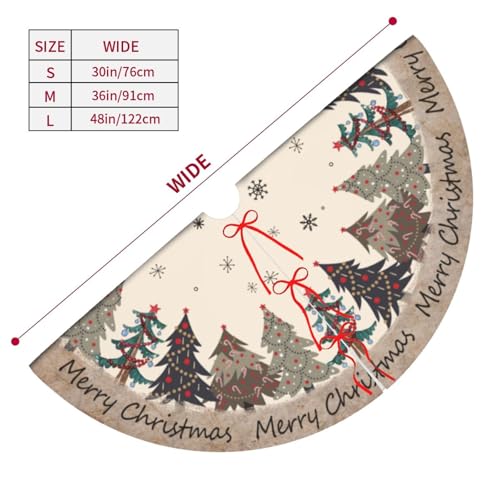 Christmas Tree Skirt 36 Inch Faux Plush Holiday Decor - Odfovowo Variation 3