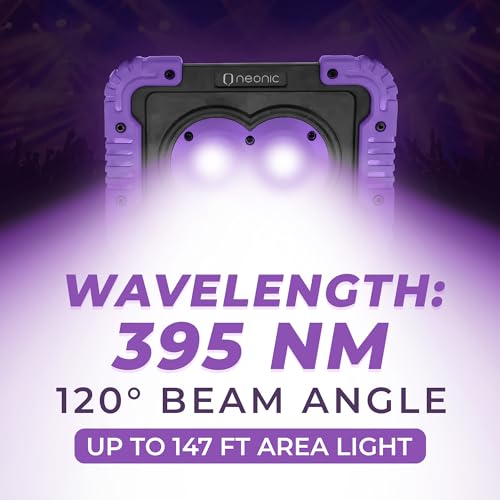 Rechargeable UV Black Light Flood Light - Cordless 395nm for Party, Catfishing, Camping - Variation 1