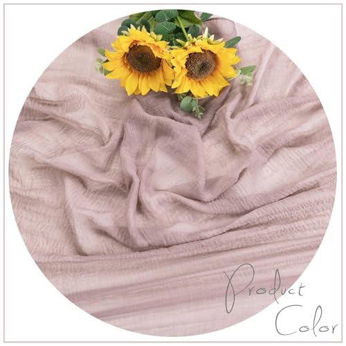 Linen Grey Cheesecloth Table Runner 10ft Boho Rustic Wedding & Party Decor
