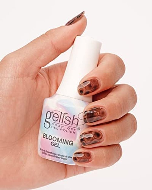 Gelish Blooming Gel - Nail Design Coat, Nail Art Accessories, Create Marble & Watercolor Nail Art, Easy Application, No Mess, LED Cured, Professional Finish, Quick Curing, Cruelty-Free, 15mL.