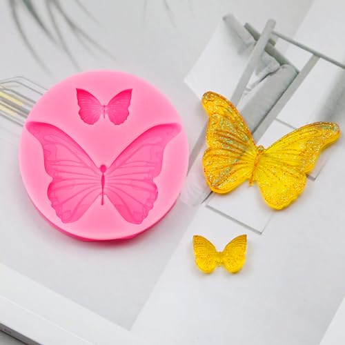Butterfly Silicone Mold for Cake Decoration Soap Resin Clay - 4 Pcs