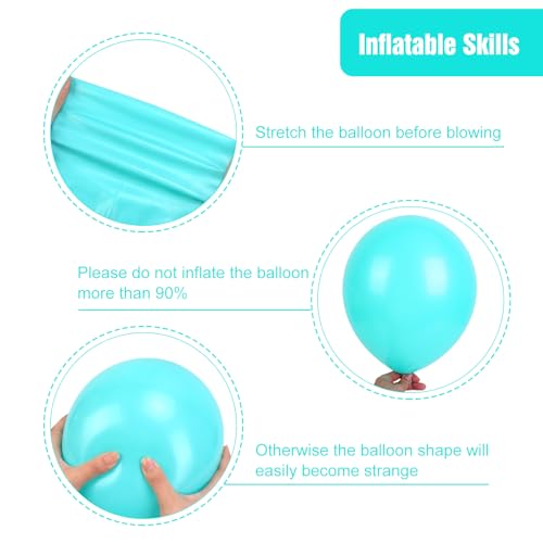 Teal Blue Balloon Arch Set 154pcs for Party Decor - Different Sizes