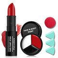 Halloween Joker Face & Body Paint Kit - White Black Red Clown Makeup Set