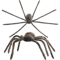 35.5 Inch Halloween Giant Brown Spider Decoration - Realistic Fuzzy Scary Prop for Haunted House & Yard