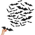 Halloween Bat Wall Decals - 80pcs 3D Spooky Indoor Outdoor Decor Set