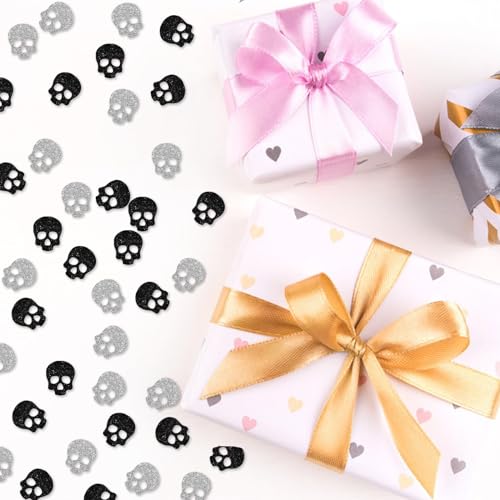 120pcs Skull Confetti - Gothic Table Scatter for Birthday and Wedding Decor