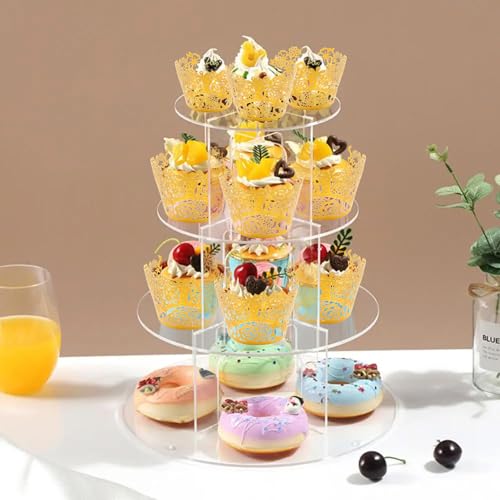Antrader Gold Lace Cupcake Liners - Wedding & Party Baking Wraps, 50 Pieces