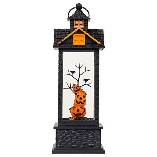 LED Lighted Swirl Pumpkin Lantern - Halloween Tabletop Decor