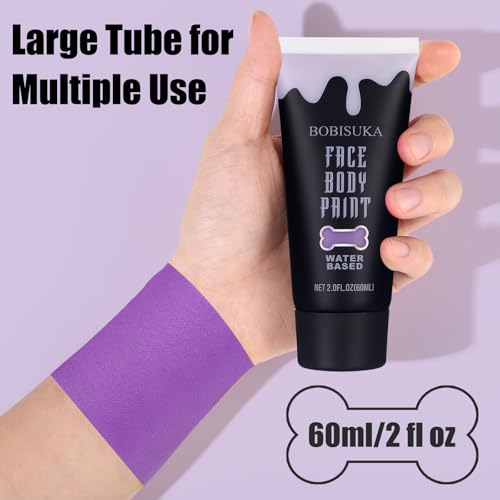 Purple Face & Body Paint - Water-Based, Non-Toxic, Washable for Halloween & Cosplay