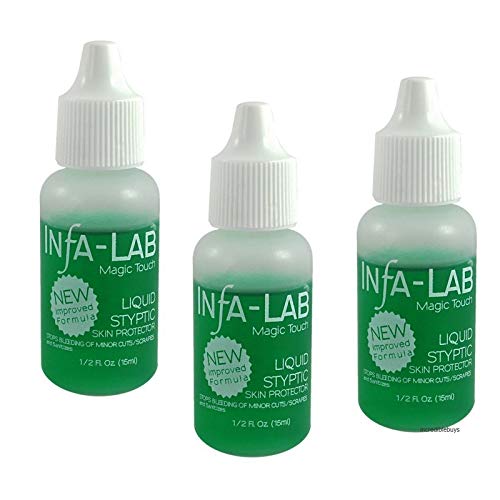Infalab Magic Touch Liquid Styptic Skin Protector - 3 Pieces, Stops Bleeding & Soothes Minor Nicks