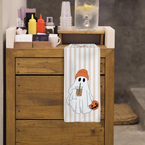 Halloween Ghost Pumpkin Dishcloths Beverages Variation - Fall Kitchen Tea Towels