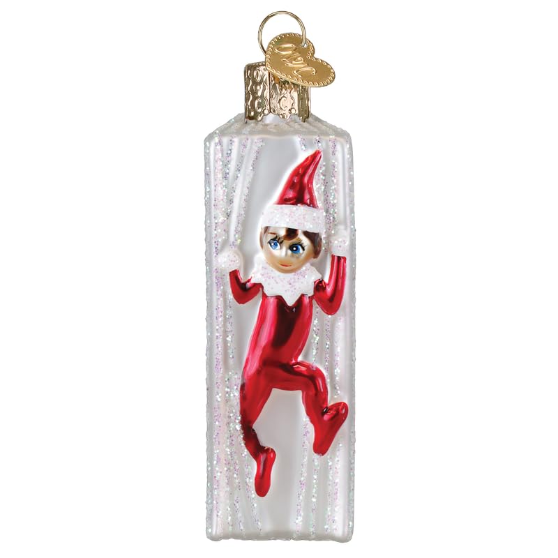 Elf on The Shelf Book Glass Ornament - Handcrafted Christmas Tree Decoration - Variation of This Listing