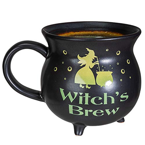 Witch's Brew Cauldron Mug Ceramic Porcelain 32oz Coffee Soup Bowl Halloween Decor