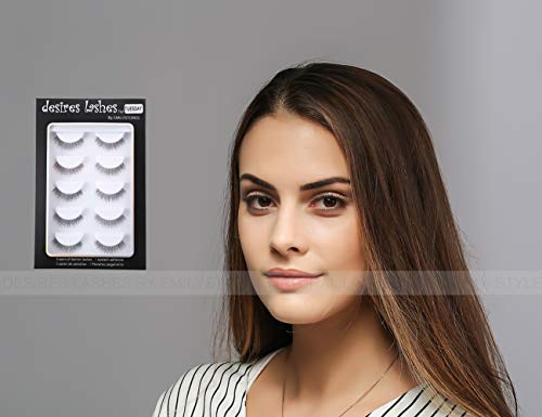 False Eyelash Natural Wispy Fluffy Strip Style - Tuesday Variation 5 Pairs