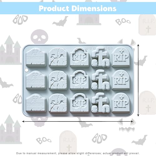 Halloween Tombstone Silicone Mold for Candy, Chocolate & Desserts