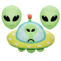 3Pcs Alien UFO Foil Balloons Space Theme Party Decorations for Kids Birthday