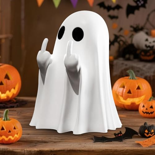 Halloween Ghost Figurine Spooky Resin Decor for Indoor Home & Table Displays