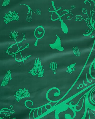 Pink and Green Witch Tablecloth - 9x4.5 ft with 0.5x0.5" Rectangular Variation