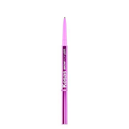 Kosas Brow Pop Nano - Ultra-Fine 1mm Brow Pencil for Natural-Looking Eyebrows - Dark Brown
