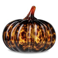 Medium Tortoiseshell Glass Pumpkin Halloween Decor - Fall Autumn Centerpiece