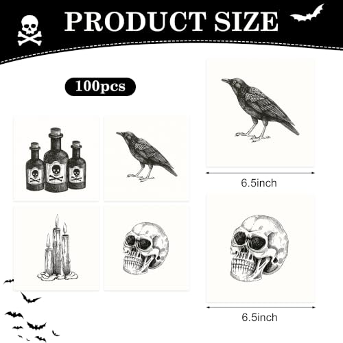 Halloween Vintage Paper Luncheon Napkins 6.5 Inch - 100 Pack